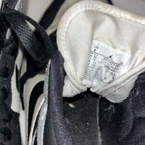 Black and Gray Nike shoes